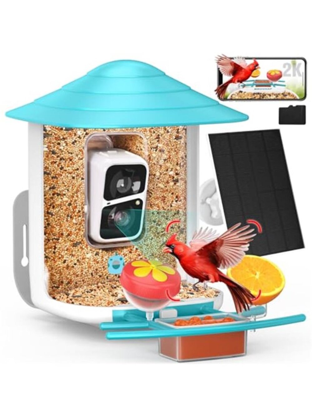 New TUC Bird Feeder with Camera 2K HD Live with 32GB Card Auto Detect
